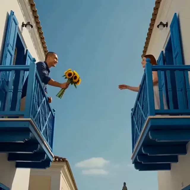 One scene shown from a series of different camera angles, cut together like a film sequence
